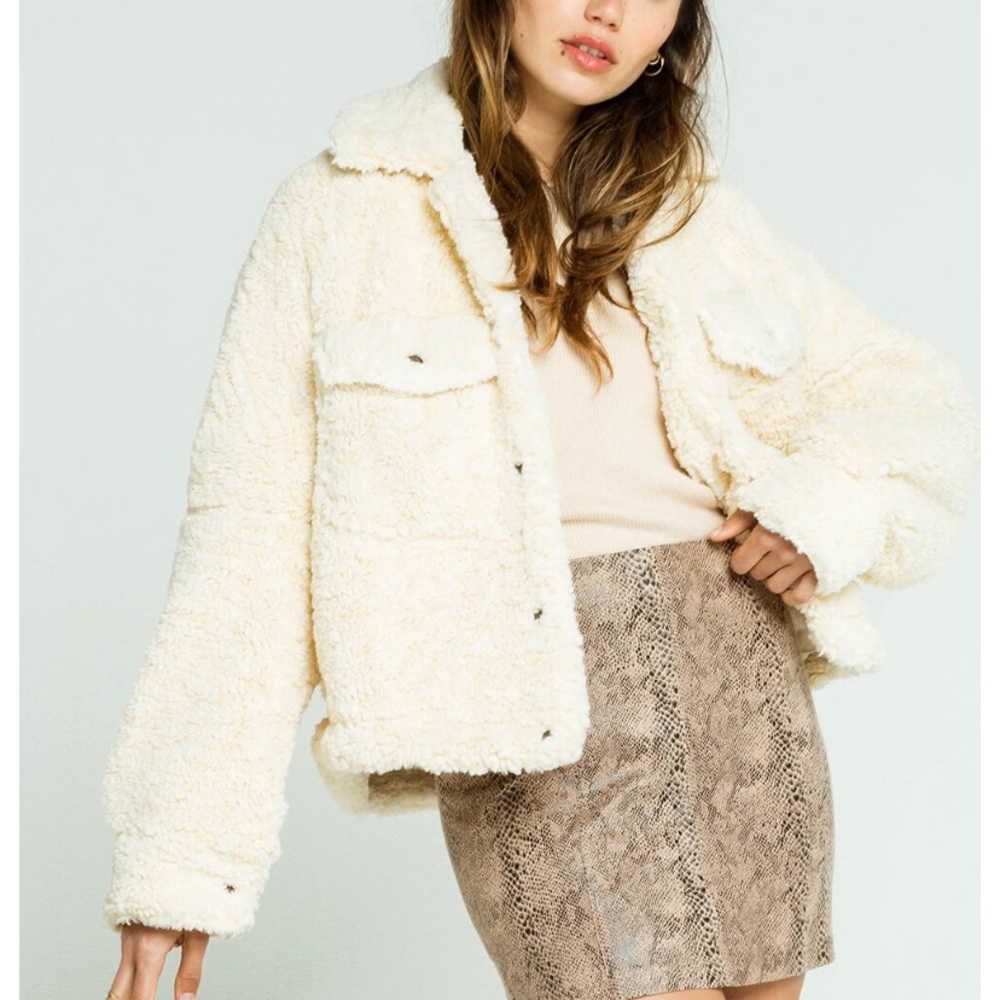 FREE PEOPLE Teddy Swing Jacket NWT